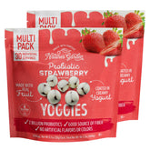 Nature's Garden paquete frontal mostrando Yoggies y beneficios prácticos