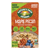 Nature's Path empaque frontal maple pecan mostrando certificación orgánica y beneficios