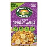 Nature's Path paquete frontal mostrando etiqueta orgánica y beneficio sin gluten