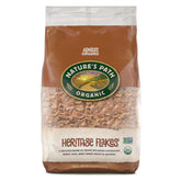 Nature's Path paquete frontal que muestra cereal crujiente y beneficios orgánicos