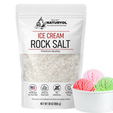 NATURYOL sal de roca frente del paquete, ideal para helados caseros