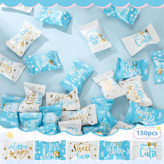 Naucoos envoltorio individual azul con motivos infantiles fácil de repartir