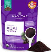 Navitas Organics frente del sobre mostrando presentación y tamaño