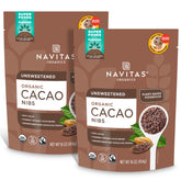 Navitas Organics frente del empaque mostrando bolsa y marca, conveniencia