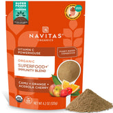 Navitas Organics frente del paquete mostrando la mezcla y beneficios
