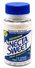 Necta Sweet frasco delantero mostrando etiqueta y cantidad, paquete práctico
