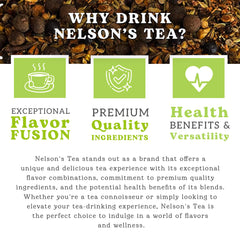 Nelson's Tea ingredientes sueltos con raíz y especias, beneficio natural