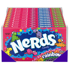NERDS caja frontal mostrando el diseño teatral y conveniencia para compartir