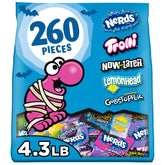 Nerds frente del bolsón mostrando variedad y conveniencia