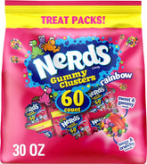 NERDS paquete frontal mostrando bolsa Treat Size y diseño colorido