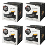 Nescafé Dolce Gusto paquete frontal mostrando 4 envases, ideal para abastecimiento