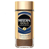 Nescafé Gold Blend Descafeinado frontal mostrando envase y etiqueta, conveniencia y calidad