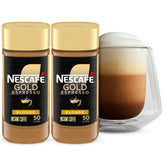 NESCAFÉ Gold: frasco frontal mostrando la etiqueta clara y el formato práctico