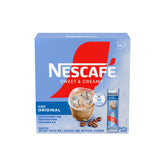 Nescafé sachet frontal mostrando la caja y beneficio de porciones individuales
