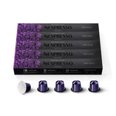 Nespresso Arpeggio frontal del paquete mostrando las 50 cápsulas y conveniencia