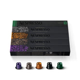 Nespresso pack 50 cápsulas frontal mostrando variedad y conveniencia