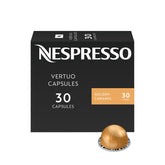 Nespresso empaque frontal mostrando 30 cápsulas y sabor caramel