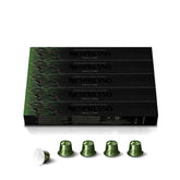 Nespresso India Master Origin frontal mostrando caja y cápsulas, intensidad marcada