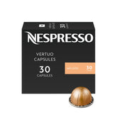 Nespresso Melozio caja frontal mostrando 30 cápsulas y beneficio conveniencia