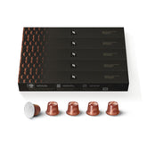 Nespresso caja Nocciola frontal mostrando 50 cápsulas y conveniencia