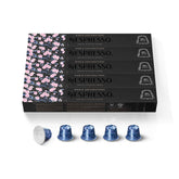 Nespresso Tokyo Lungo empaque frontal mostrando 50 cápsulas y diseño elegante