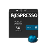 Nespresso Vertuo Odacio frontal pack mostrando 30 cápsulas y beneficio de almacenamiento