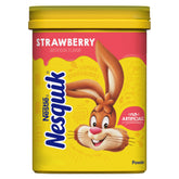 Nesquik envase frontal de fresa mostrando diseño y tamaño del producto