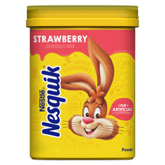 Nesquik envase frontal de fresa mostrando diseño y tamaño del producto