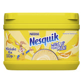 Nesquik envase frontal 300 g mostrando diseño y sabor plátano, facilidad de uso
