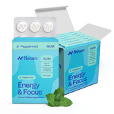 Neuro chicle frontal sabor menta, presentación clara y portátil