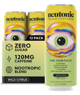 Neutonic lata frontal Wild Citrus mostrando diseño y claridad de marca, energía funcional