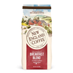 New England Coffee frente del empaque mostrando la marca y peso