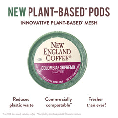 New England Coffee taza preparada con vapor destacando aroma y sabor equilibrado