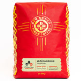 New Mexico Piñon Coffee frente del paquete mostrando etiqueta y beneficio de aroma