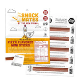 New Primal empaque frontal mostrando palitos pizza y conveniencia
