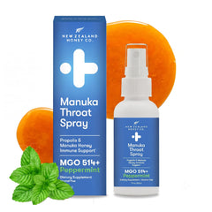 NEW ZEALAND HONEY CO spray frente mostrando etiquetado claro y portabilidad