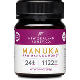 NEW ZEALAND HONEY CO tarro frente muestra UMF 24+ beneficio pureza
