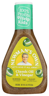 Newman's Own botella frontal 16 oz mostrando el envase y conveniencia