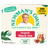 Newman's Own caja frontal mostrando diseño y cantidad