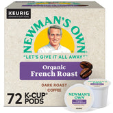 Newman's Own caja frontal mostrando 72 cápsulas y beneficios sustentables