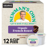 Newman's Own caja delantera mostrando diseño y beneficio orgánico