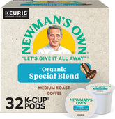 Newman's Own empaque frontal mostrando 32 cápsulas y beneficios