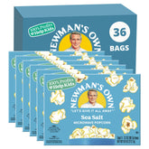 Newman's Own frente del paquete mostrando diseño y tamaño práctico