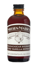 Nielsen-Massey botella frontal mostrando diseño y volumen ideal para repostería