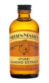 Nielsen-Massey botella frontal 4 FZ mostrando envase y tamaño útil