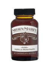 Nielsen-Massey frasco frontal mostrando etiqueta clara y confianza de marca