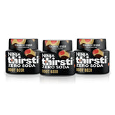 Ninja paquete frontal de Root Beer muestra ahorro y sabor
