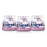 Ninja Thirsti frente del pack Black Cherry mostrando rendimiento práctico