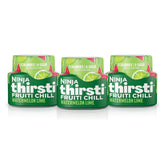 Ninja Thirsti frontal del paquete mostrando sabor Watermelon Lime y conveniencia