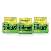 Ninja Thirsti botella frontal mostrando sabor Lemon Lime y diseño atractivo